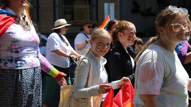 TasPride pride march Hobart 2025. Picture: Elise Kaine
