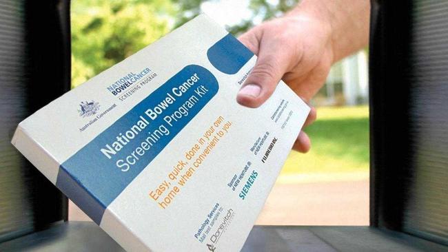 TOO EASY: The National Bowel Cancer Screening Program kit. Picture: Bowel Cancer Australia