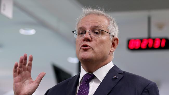 Scott Morrison refused to criticise President Trump’s call for vote counting to stop. Picture: NCA NewsWire/Dylan Coker