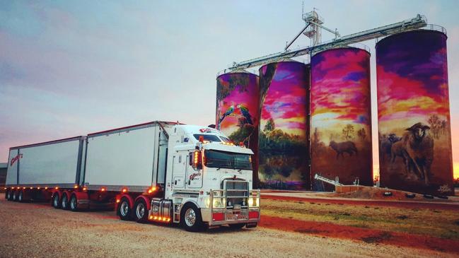 Truck at Thallon Grain Corp. Picture: Supplied/Matt Stevens