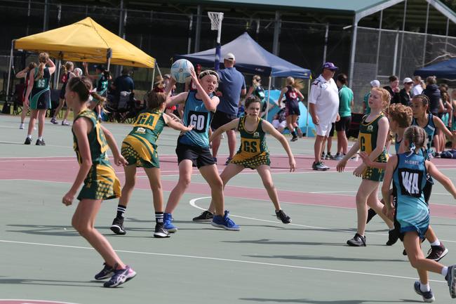 The Netball Qld Primary Schools Cup grand finals are being held at the Hinterland District Netball Association at Mudgeeraba. Picture: Mike Batterham.