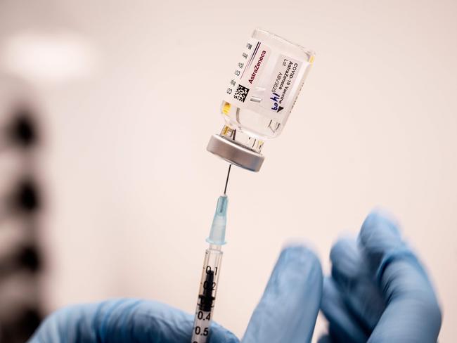 A vial of the AstraZeneca vaccine. Picture: AFP