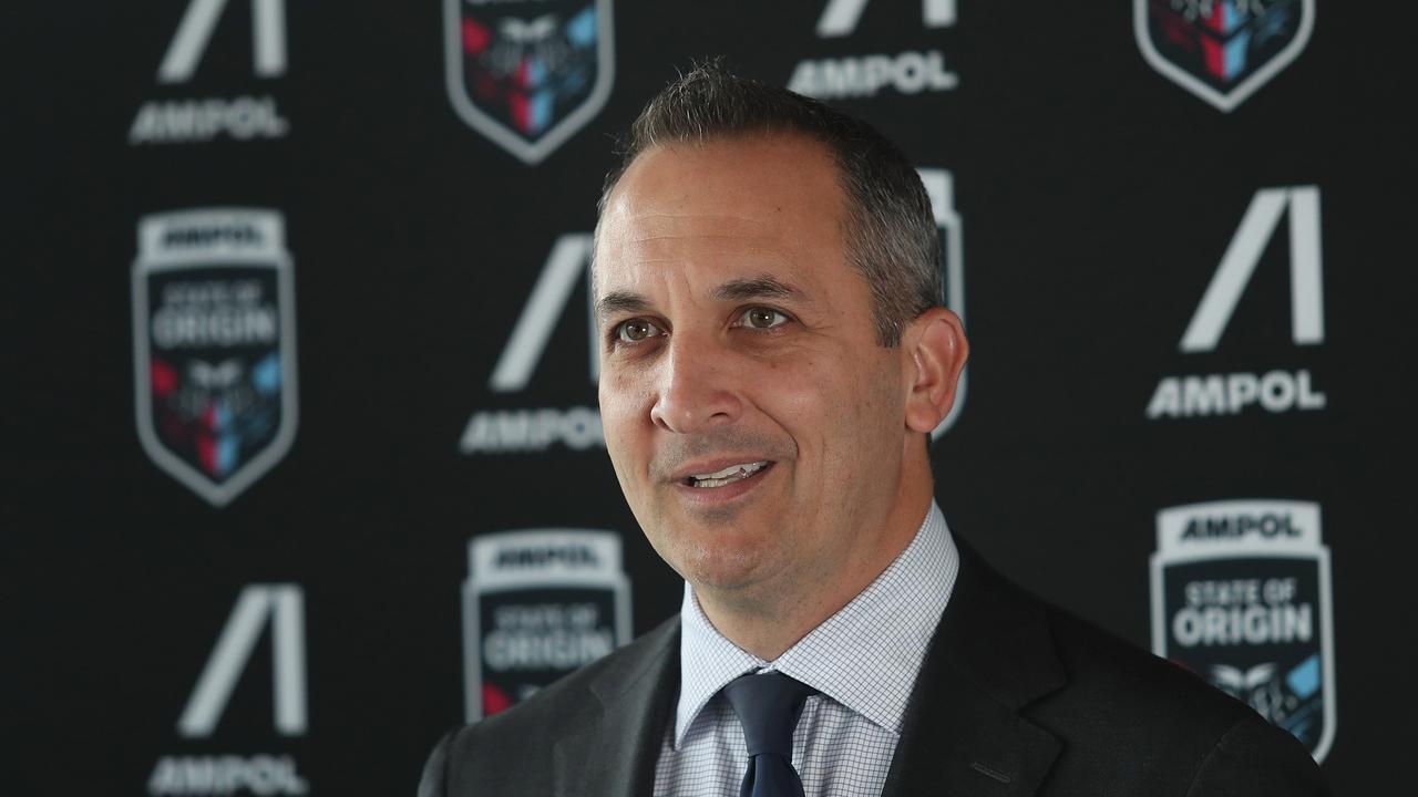 NRL CEO Andrew Abdo refused to rule out postponing the NRL grand final. Picture: Brett Costello