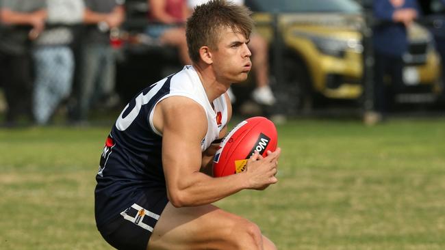 Will Thornton-Gielen in action for Melton South. Picture: Hamish Blair