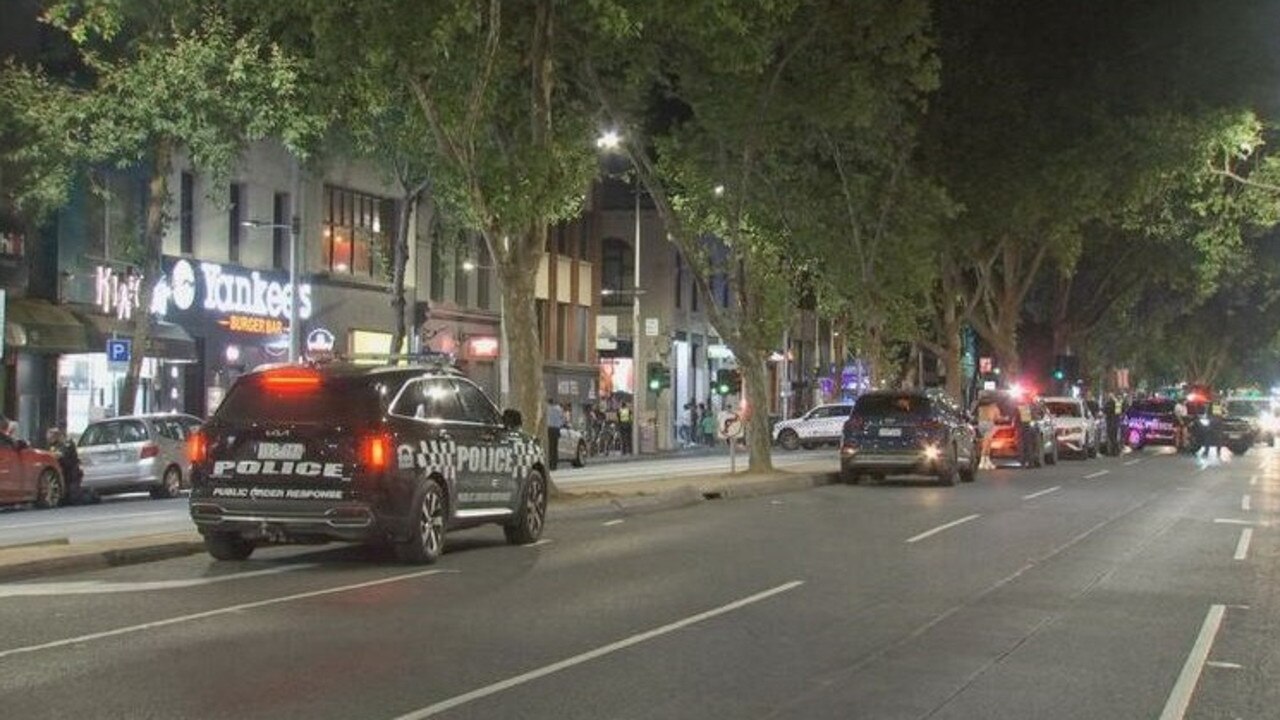 The stabbing spree began outside on Yankees Burger Bar on King St. Picture: 9 NEWS