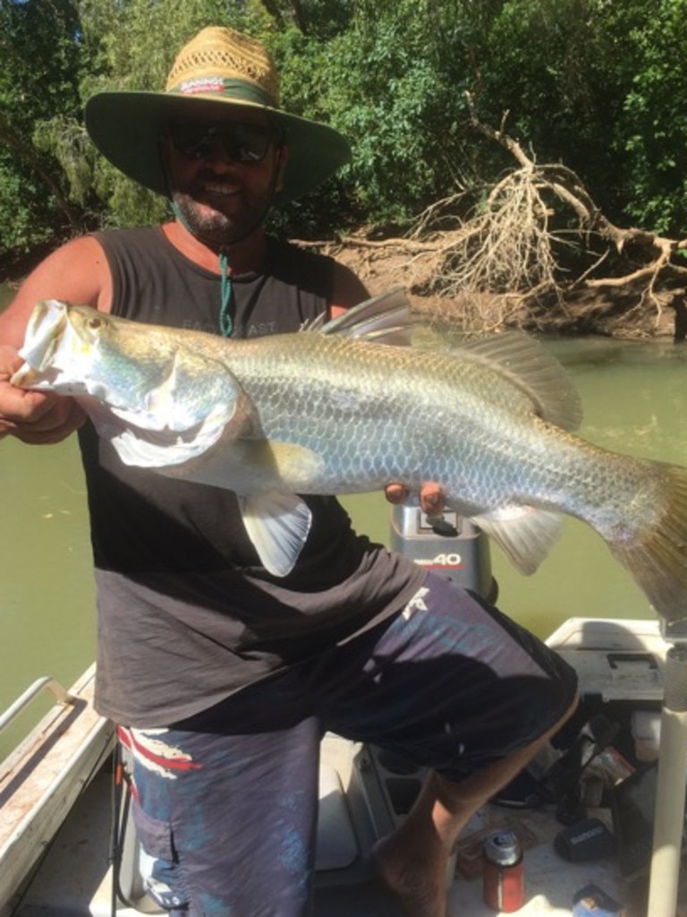 The one that got away: Fisho Jason Charles with a nice barra ... this time around it was he who was nearly the catch of the day. Picture: Supplied