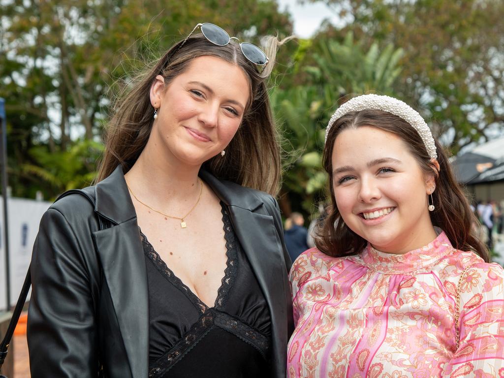 Hayley Catlow (left) and Charlotte Foran. IEquine Toowoomba Weetwood Raceday - Clifford Park Saturday September 28, 2024 Picture: Bev Lacey