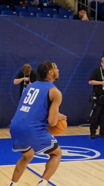 LeBron's son Bronny James impresses at NBA Draft Combine