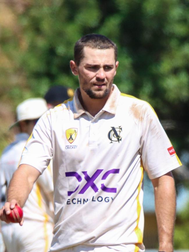 Caelan Maladay was in superb bowling form for Nightcliff against Tracy Village. Picture: Celina Whan.