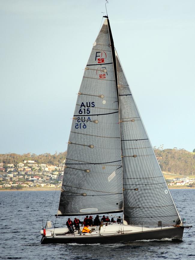 2Unlimited, Greg Prescott’s modified Farr 40, having its first ocean race ahead of this year's Sydney-Hobart. Picture: PETER CAMPBELL 