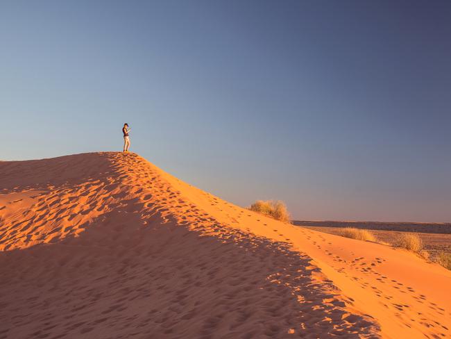 Vivid colours at sunset along the Birdsville Track. Picture: Supplied