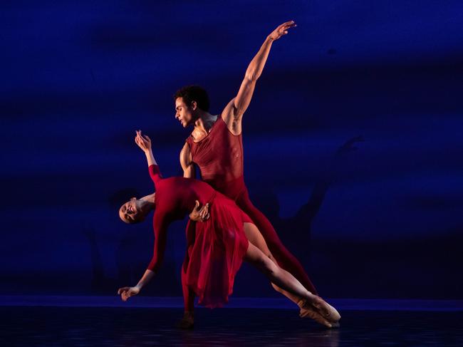 Laura Tosar and Patricio Reve in A Rhapsody in Motion by Greg Horsman. Bespoke, Queensland Ballet 2022. Picture: David Kelly