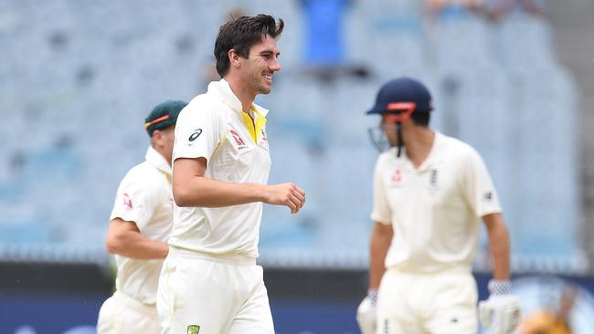 Pat Cummins (C) has made a brilliant return to the Test team, and played a starring role during the Ashes. Picture: AAP