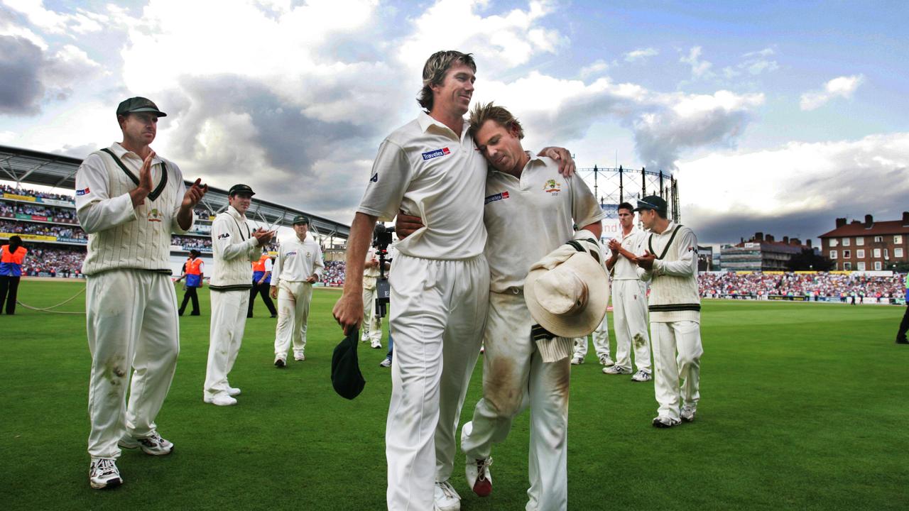 The last time the great duo of Glenn McGrath and Shane Warne left the field in England. I spent many years watching them and as a photographer your concentration always goes up a notch when the special ones take centre stage. Picture: Phil Hillyard