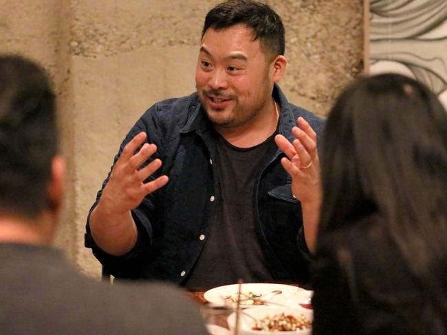 International chef David Chang hosts an Ugly Delicious dinner party for his Netflix show. Picture: Rachel Murray/Getty Images for Netflix)