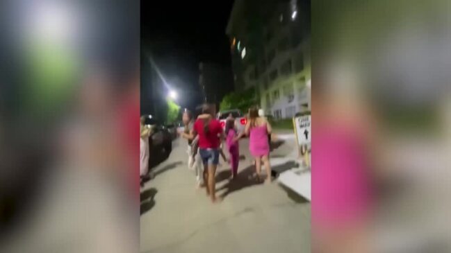 People run as earthquake hits the Philippines