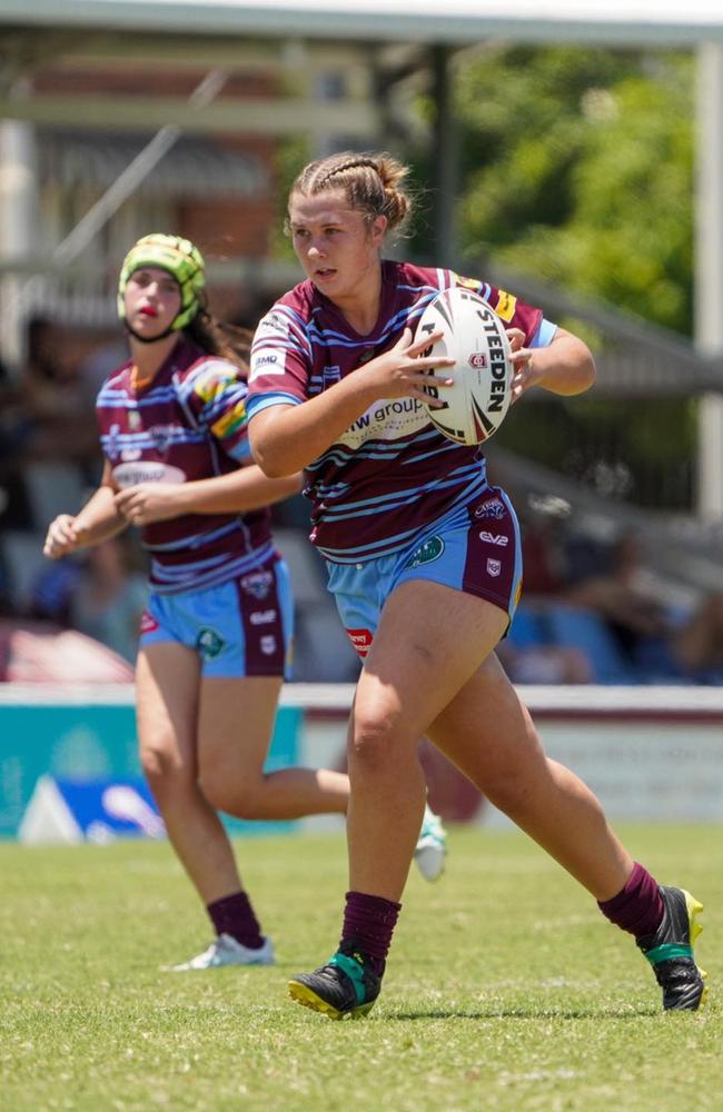 CQ Capras player Stevie-Lee Dixson. Photo: Luke Fletcher