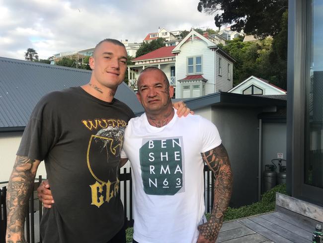 Dustin Martin with his father Shane Martin in Auckland NZ. for Christmas