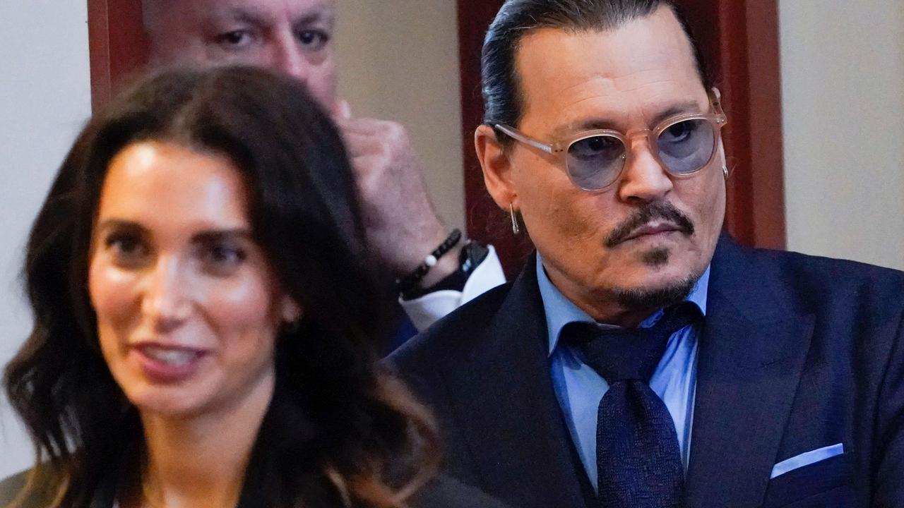 Actor Johnny Depp arrives for closing arguments at the Fairfax County Circuit Courthouse in Fairfax, Virginia, on May 27, 2022. (Photo by Steve Helber / POOL / AFP)