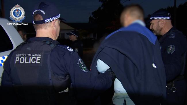 Strike Force Pinnacle detectives arrest an alleged drug dealer in Wellington in May 2020. Picture: NSW Police