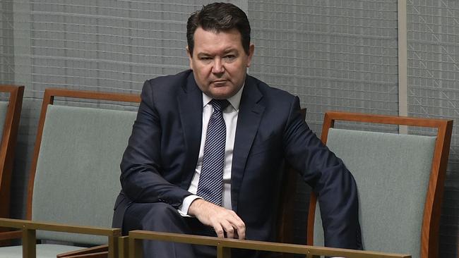 Senator Dean Smith as the lower house debates his same-sex marriage bill. Picture: Getty Images.