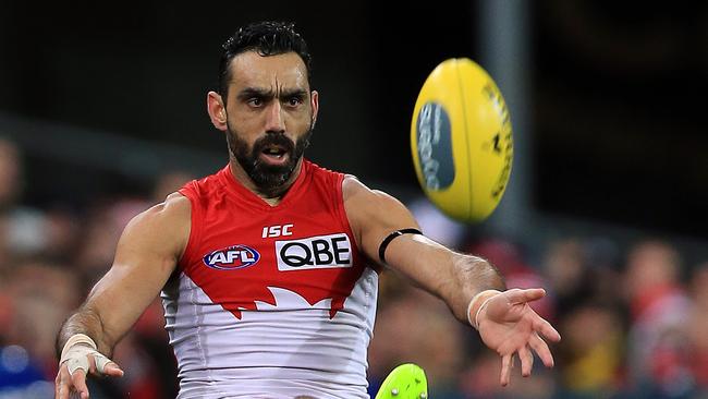 Sydney Swans host Hawthorn Hawks in round 16 of the AFL at ANZ Stadium in Sydney tonight. Adam Goodes kicks.