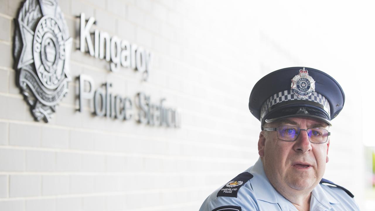 Kingaroy Senior Sargeant David Tierney says investigations into the cause of a house fire in Kingaroy street may take a number of days to find out what caused the inferno. Photo Lachie Millard