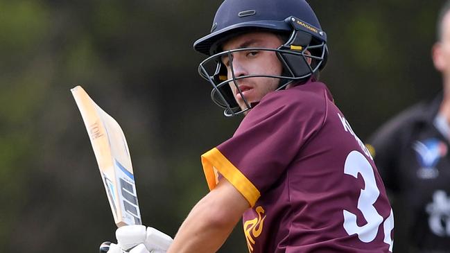 Matthew Kurban in action for Coburg. Picture: Andy Brownbill