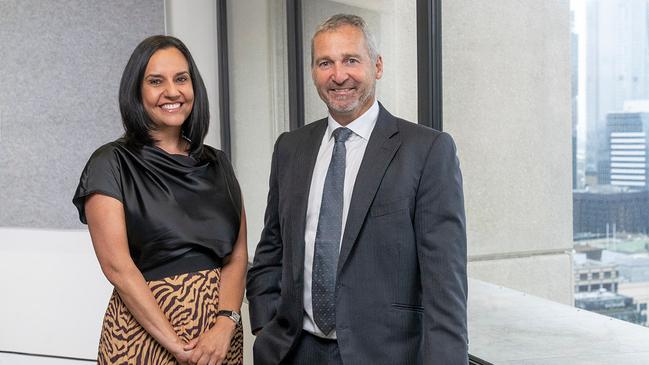 Magellan Financial Group incoming CEO Sophia Rahmani and chairman Andrew Formica. Picture: Supplied