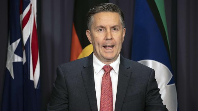 Health and Aged Care Minister Mark Butler launches a national 10- year cancer plan. Picture: NCA NewsWire/Gary Ramage