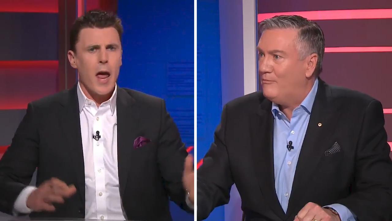 Matthew Lloyd and Eddie McGuire clashed over whether Steele Sidebottom should be stripped of Collingwood's vice-captaincy.