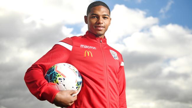 Curacao international Michael Maria is among three new signings at Adelaide United this off-season. Picture: Tom Huntley