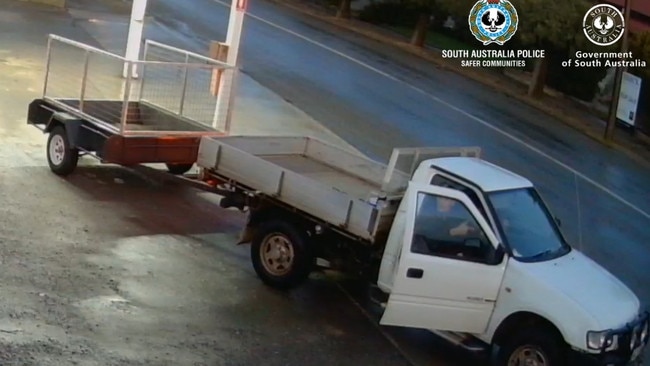 The ute being driven by Fisher at the time of the crash. Picture: SA Police