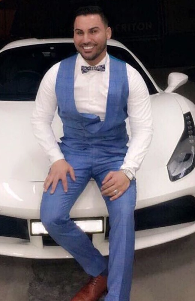 Salim Mehajer and the $300,000 supercar. Picture: Instagram