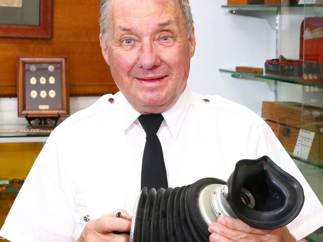 Queensland Ambulance Museum manger Mick Davies. Picture: Peter Cronin