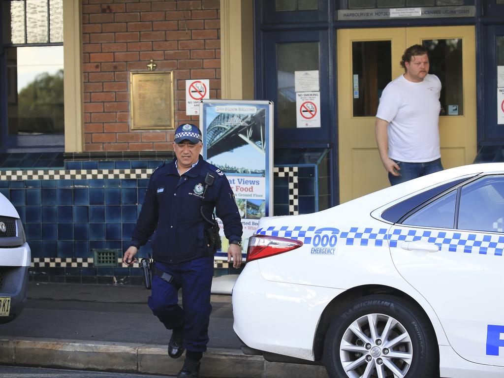 Police at Harbour View Hotel after Mad Monday.