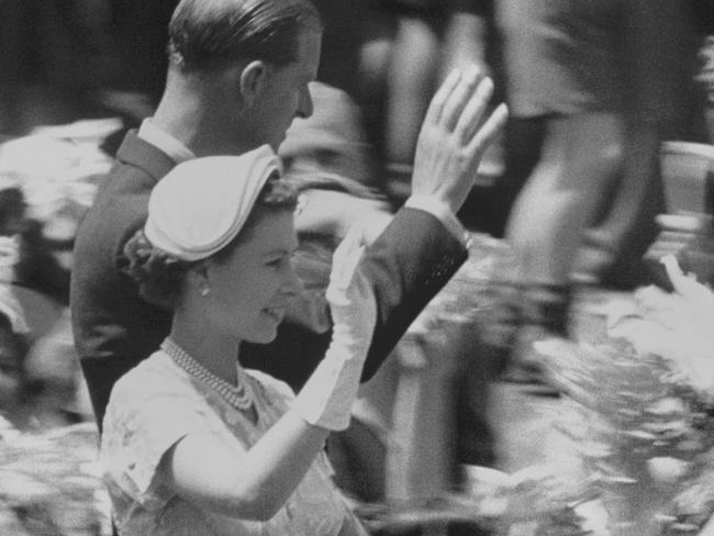 Queen Elizabeth’s first visit to Australia in 1954.