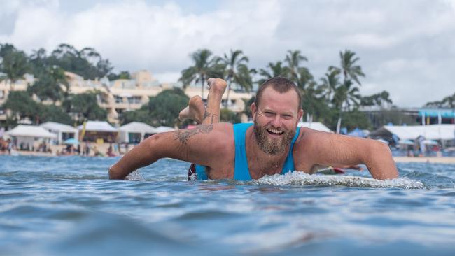 Noosa board shaper Thomas Bexon pictured at the Noosa Festival of Surfing.