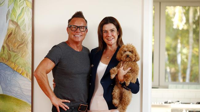 Bailing out... Tim Bailey at his home in Narrabeen with wife Sam Bailey. Picture: Sam Ruttyn