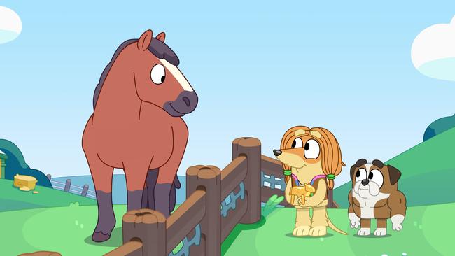 American actor Lin-Manuel Miranda voices a horse named Major Tom in an episode of Bluey. Picture: Supplied