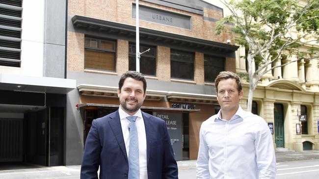 Nick Kelly, left, and Tom Stack at 181 Mary Street. Picture: Tertius Pickard