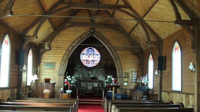 Breaking News Breaking News The interior of St Paul's Anglican church at Stanley