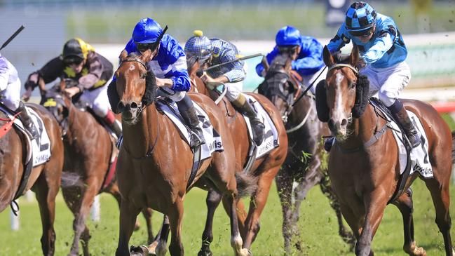 Dulcify Stakes runner-up, Communist (left) has looked sharp in his trials ahead of his first-up run in the Eskimo Prince Stakes. Picture: Getty Images