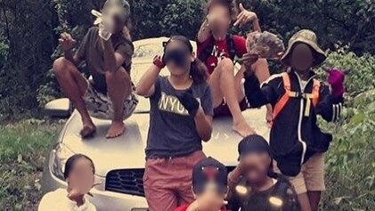 Cairns teens pose up on Instagram in front of an allegedly stolen car.