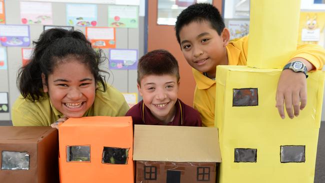 Grade 5 and 6 students Nia, Corey and Hans at Coolaroo South Primary School are taking part in a Kids Teaching Kids conference at the end of the month, funded by Melbourne Water. They have the chance to teach each other about groundwater, the water cycle and pollution.