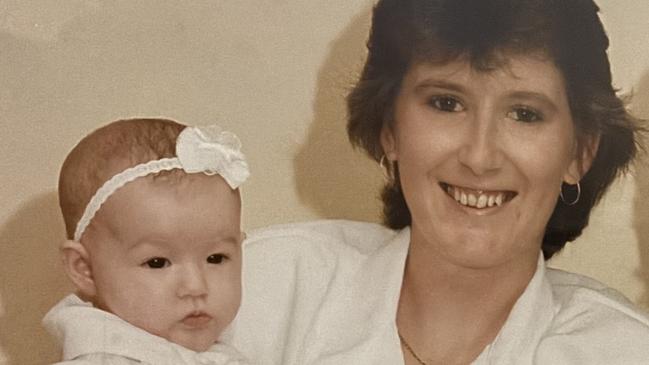 A precious image of Samantha Kay as a baby with her mother, Susan Kay. Susan was murdered in 2000 and her killer has never faced justice.