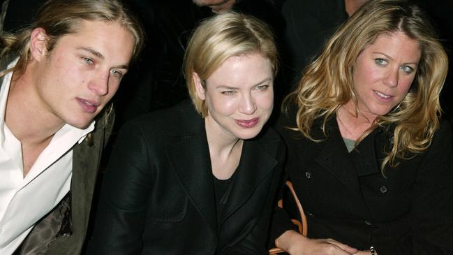 Travis Fimmel, Renée Zellweger and Marci Klein attend the Calvin Klein 2003 Fall/Winter fashion show. Picture: Gregory Pace/FilmMagic