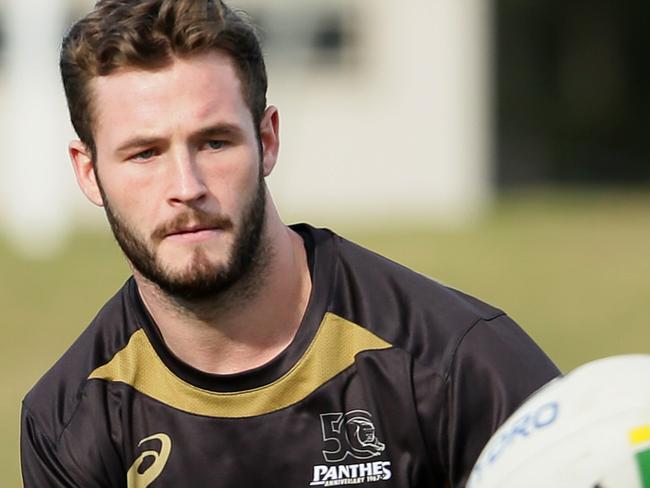 Penrith Panther's Zak Hardaker, at an open training session held at the St Marys Leagues Stadium.