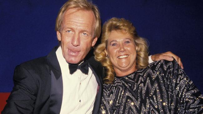 Paul Hogan and Noelene Hogan in happier times. Picture: Patrick Riviere/Getty Images