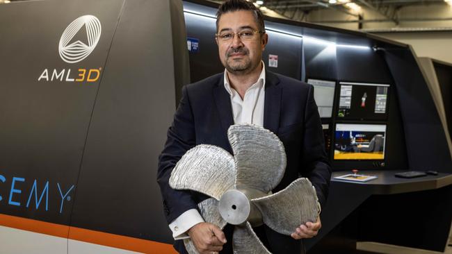 25th July, 2023: AML3D interim chief executive Sean Ebert in Adelaide. 3D printing company AML3D is capitalising on AUKUS with several contract wins with US Department of Defence.  Picture by Kelly Barnes